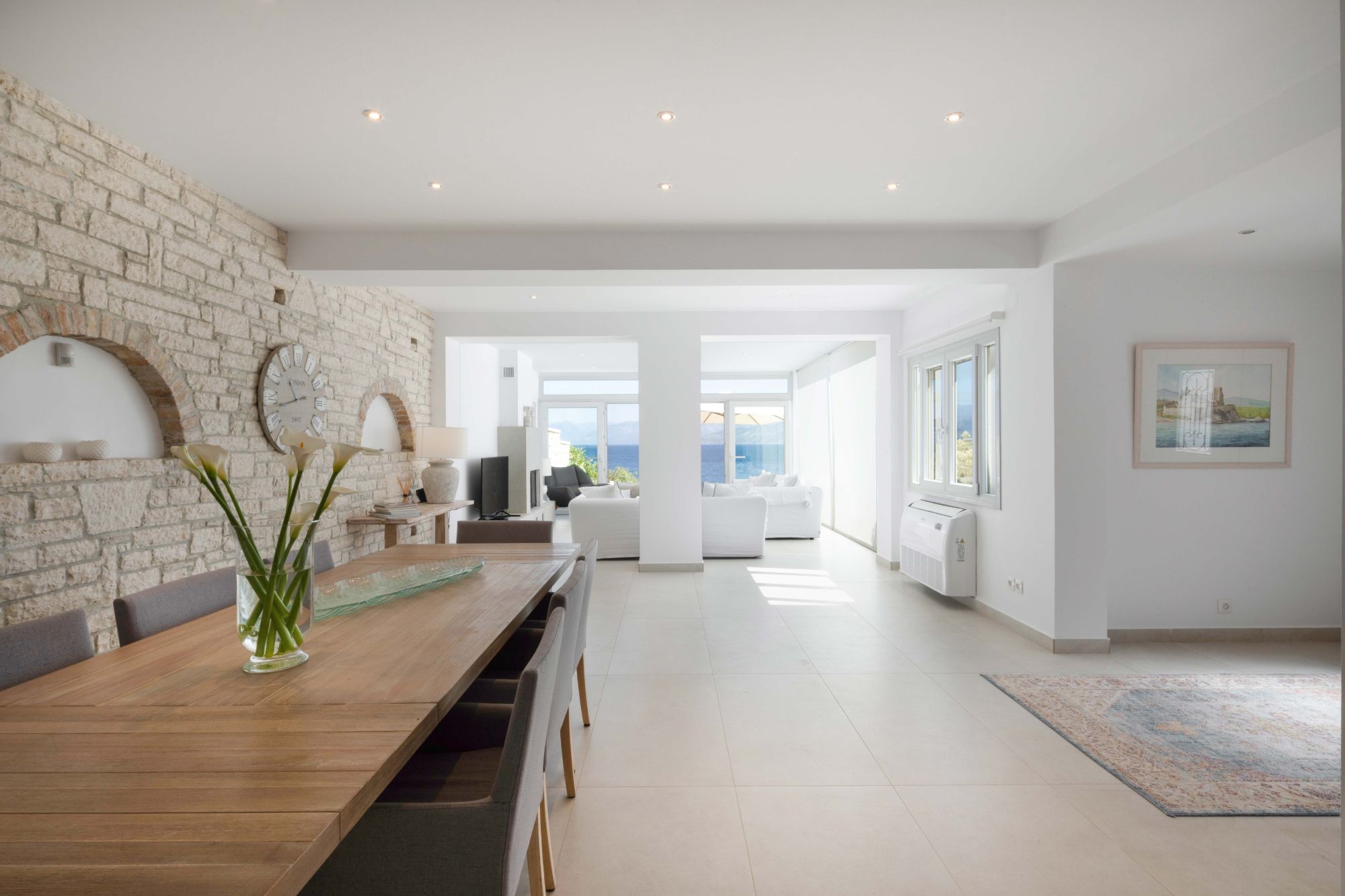 Living and dining area at Villa Laura