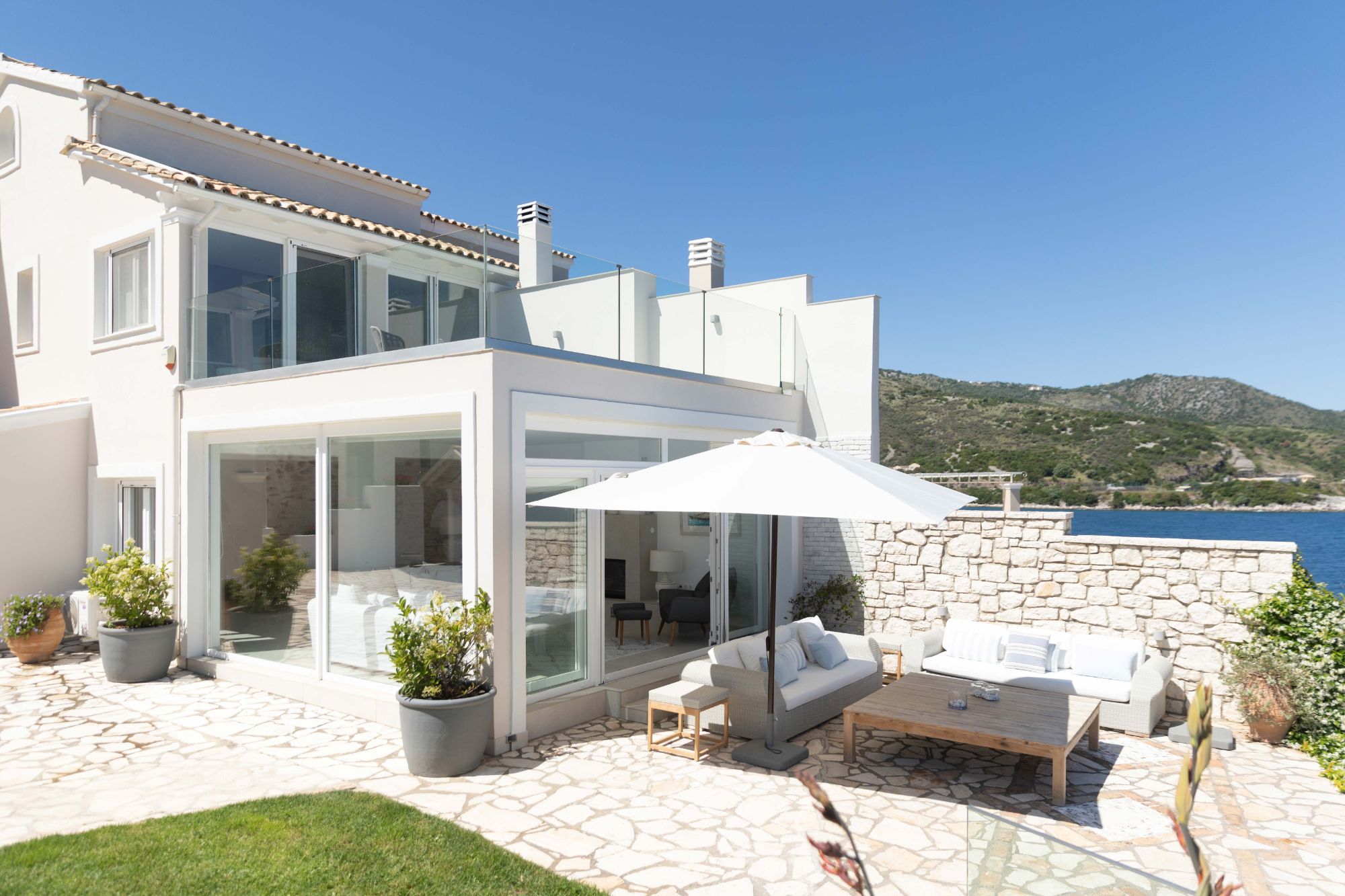 Outdoor seating area at Villa Laura