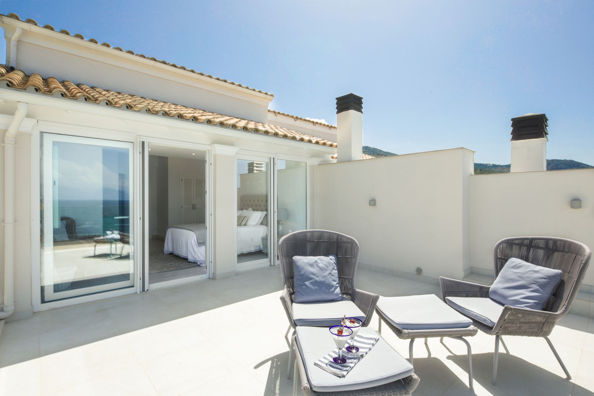Bedroom terrace at Villa Laura