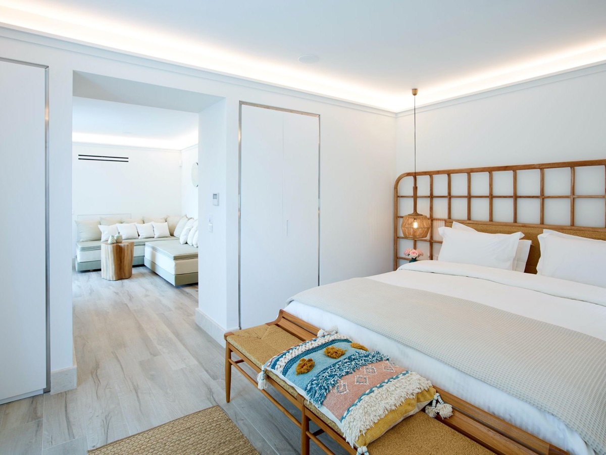 Executive suite bedroom at Villa Leonidas in Corfu
