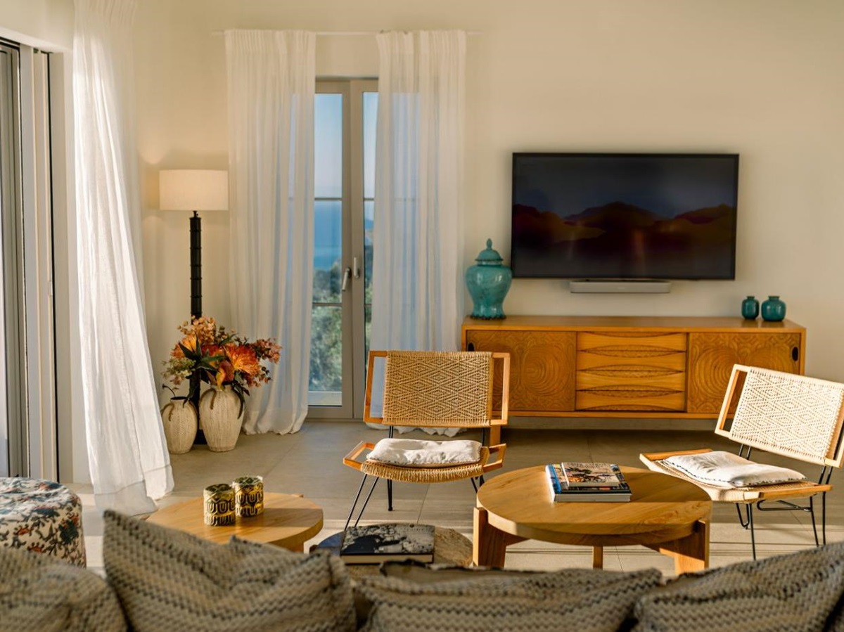 Living room at Villa Leonidas