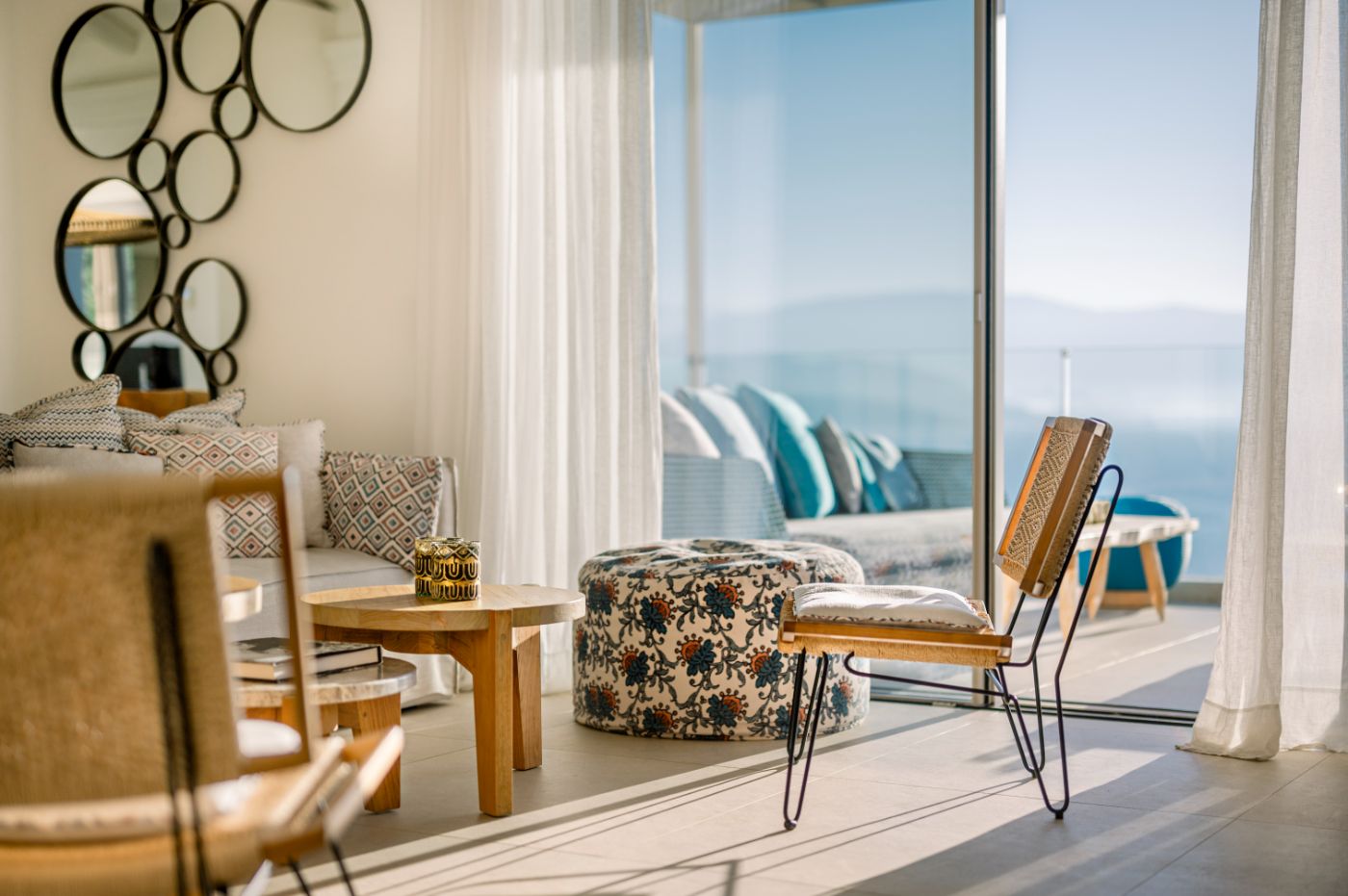 Living room at Villa Leonidas