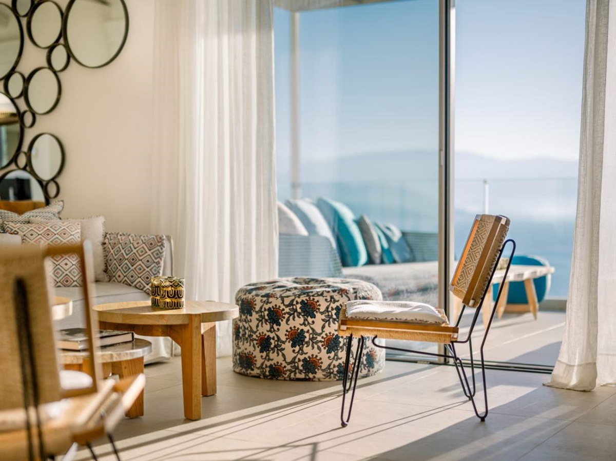 Living room at Villa Leonidas
