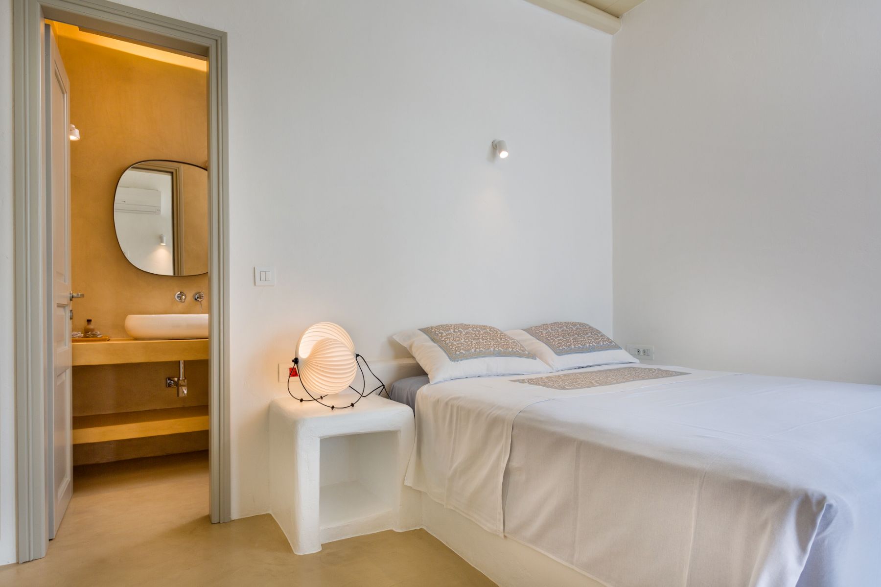Double bedroom at Villa Livadi, Paros