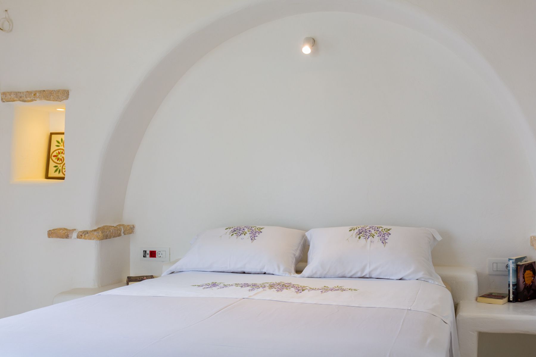Double bedroom at Villa Livadi, Paros