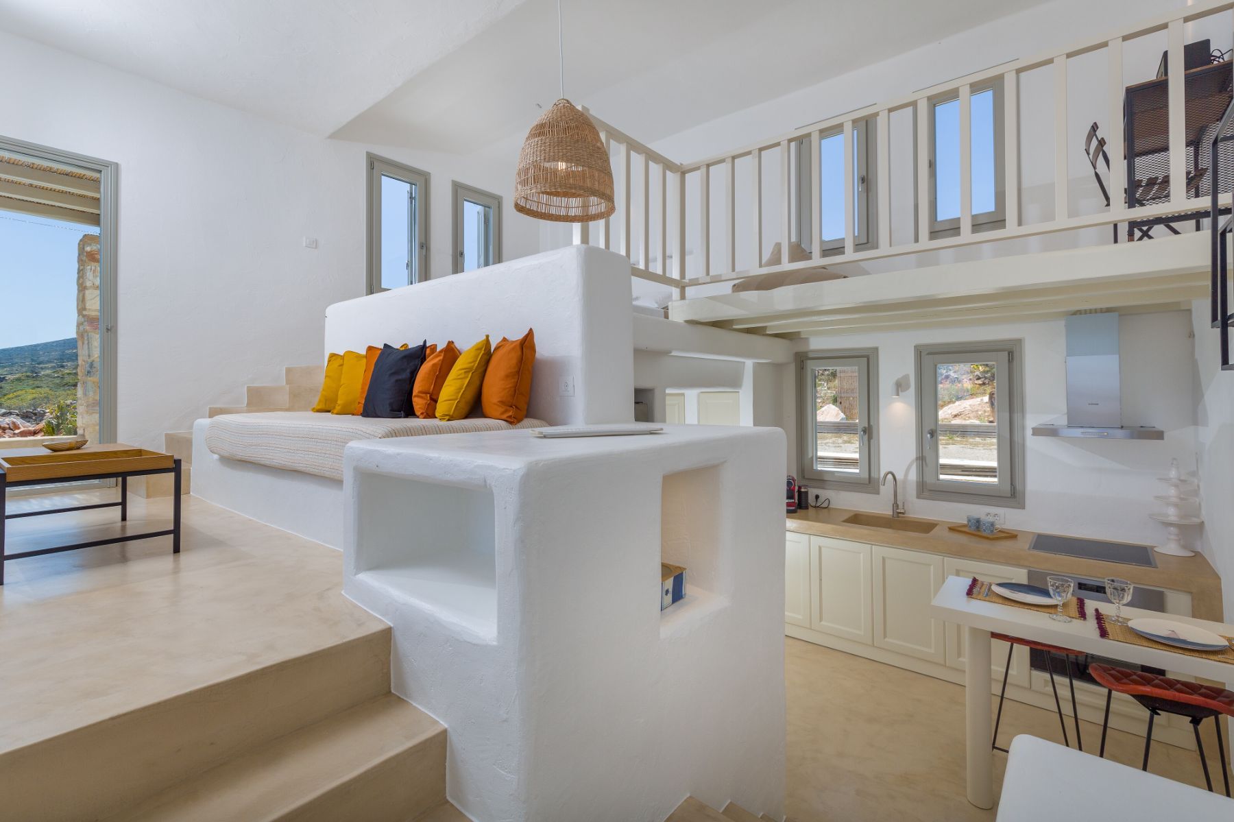 Open plan suite at Villa Livadi, Paros