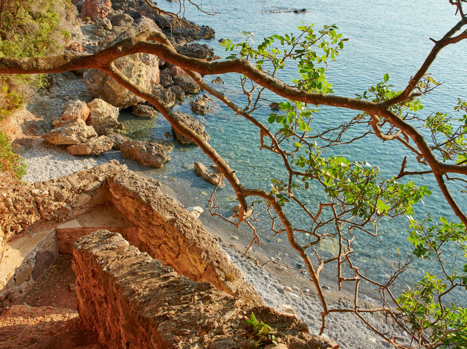 Beach at Villa Mani in the Peloponnese 