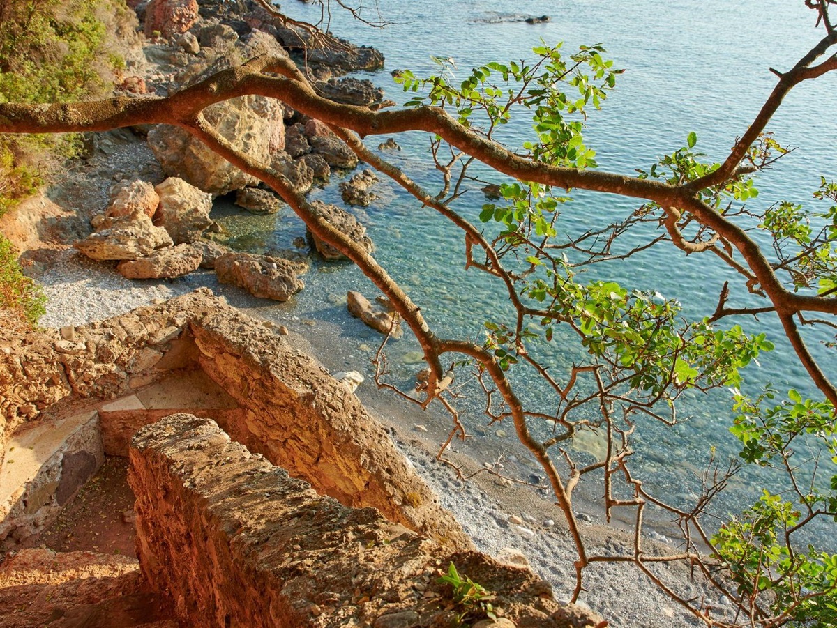 Beach at Villa Mani in the Peloponnese