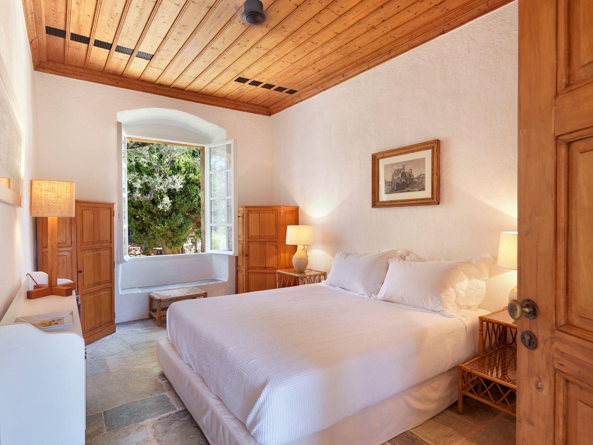 Bedroom 2 at Villa Mani in the Peloponnese