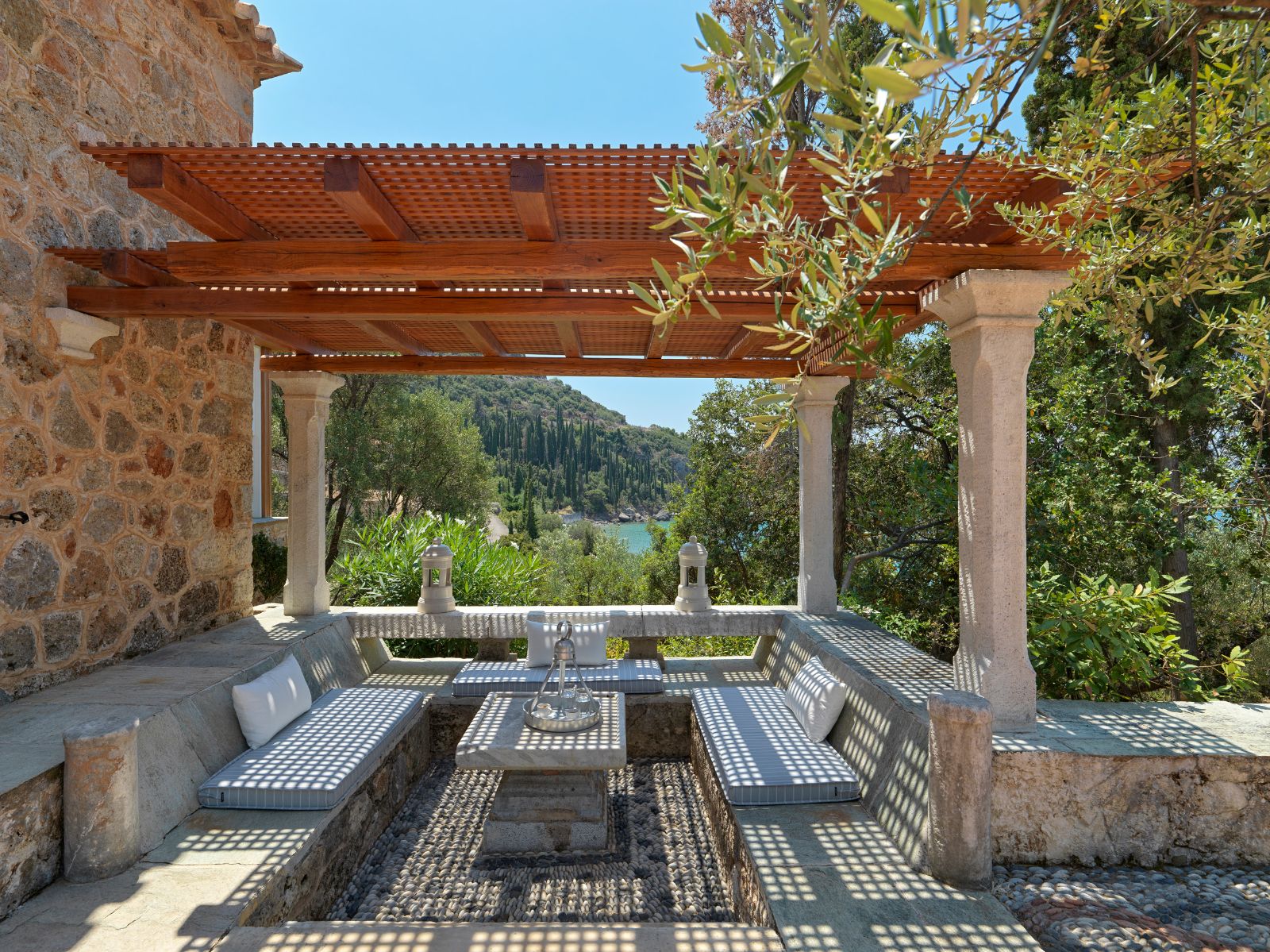 Outdoor Seating at Villa Mani in the Peloponnese 