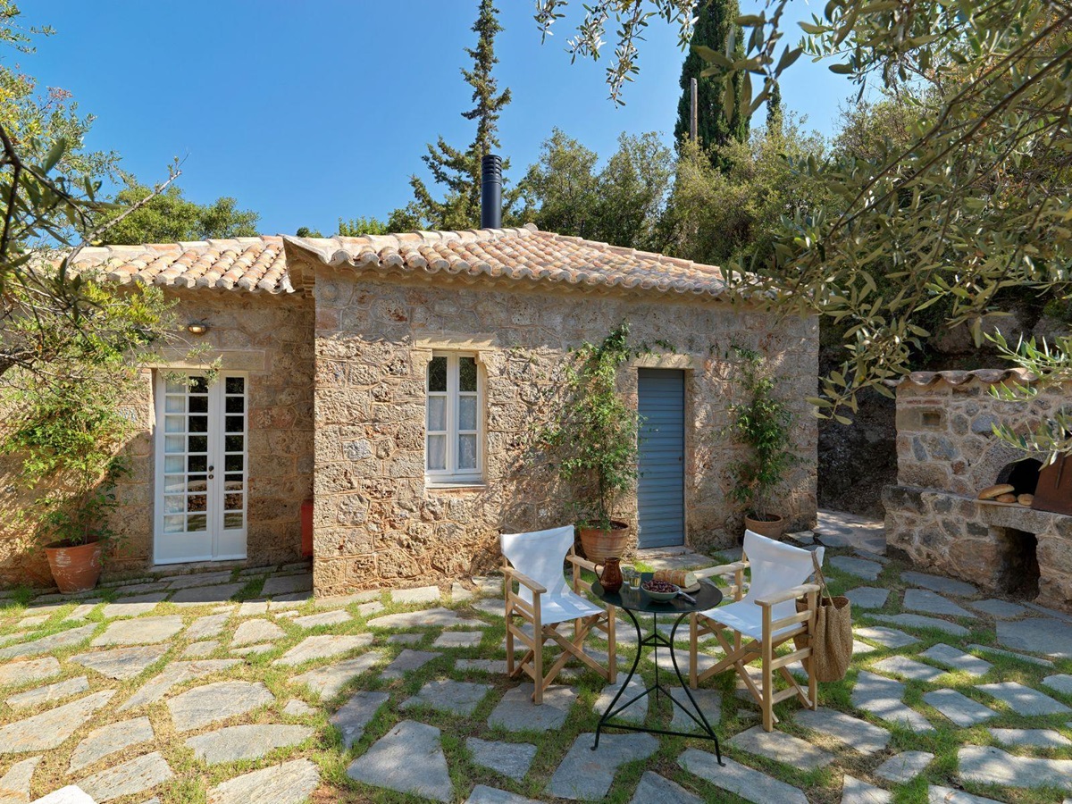 Patio at Villa Mani in the Peloponnese