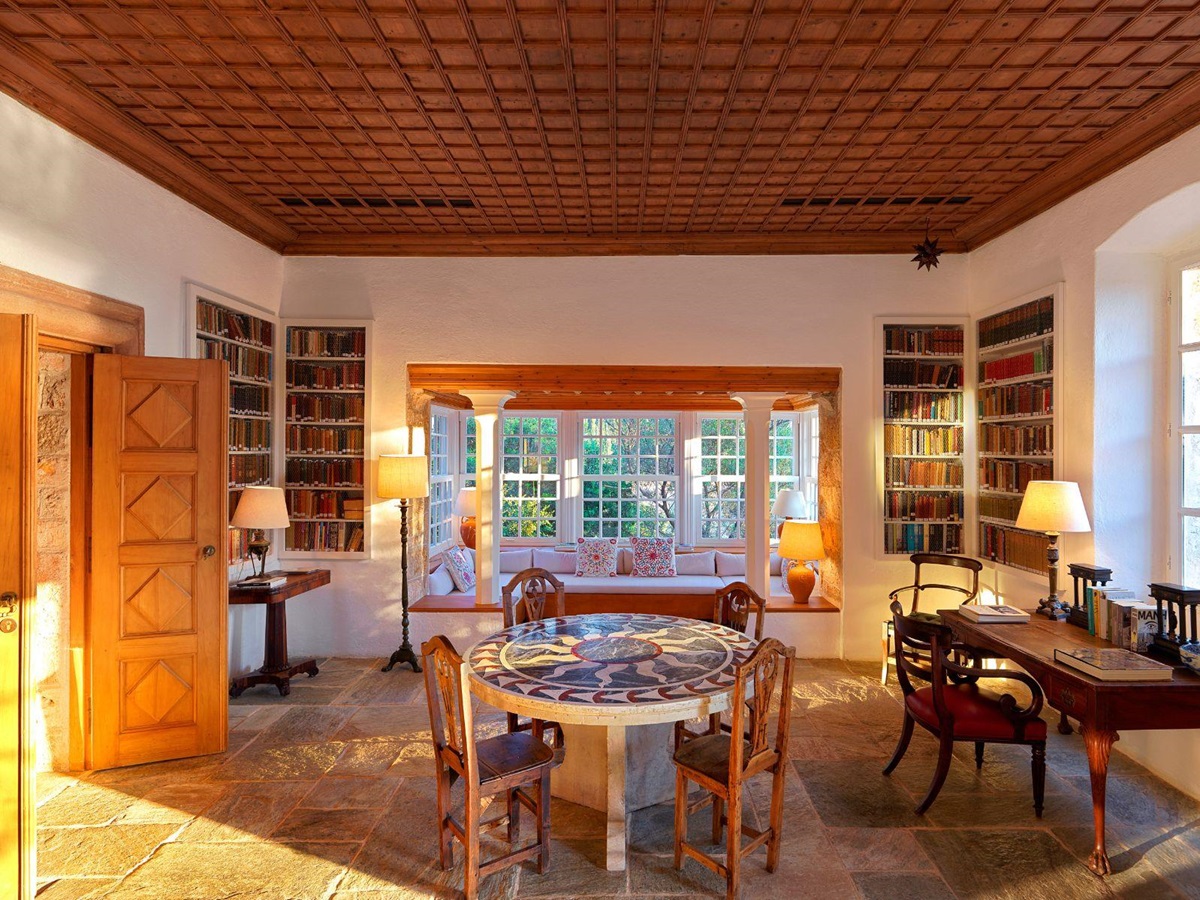 Sitting Room at Villa Mani in the Peloponnese