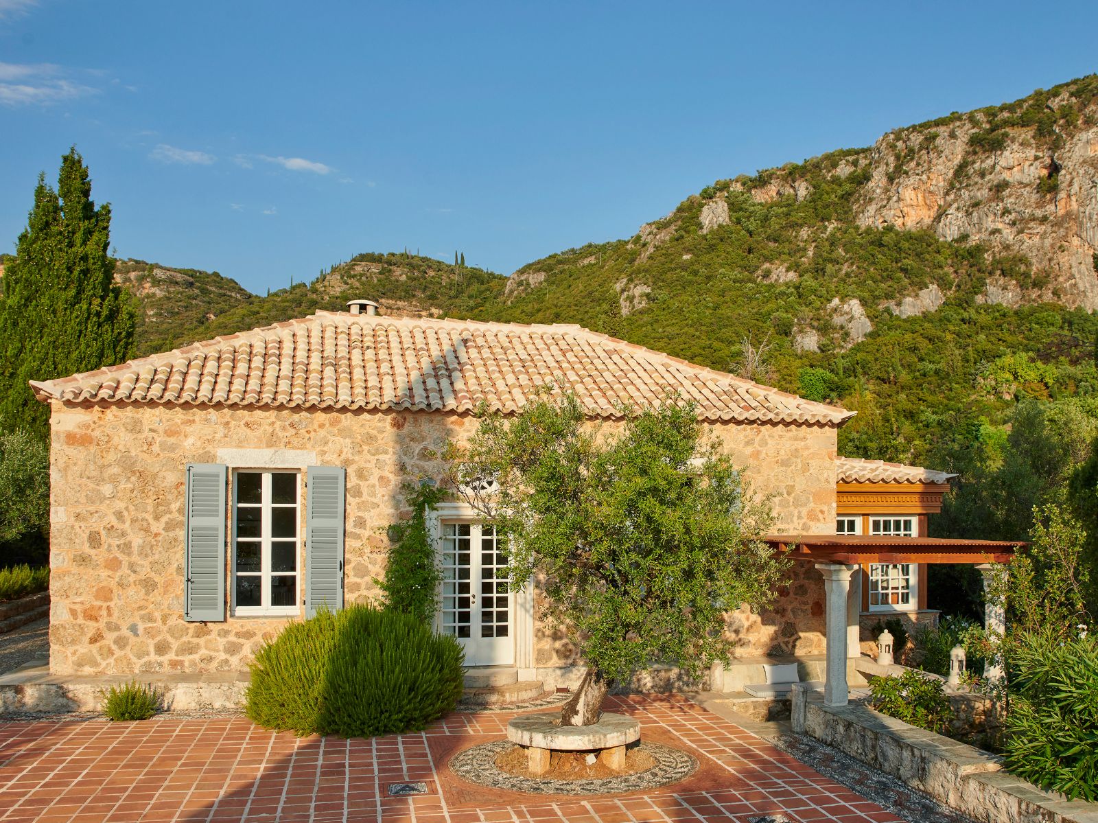 Terrace at Villa Mani in the Peloponnese 