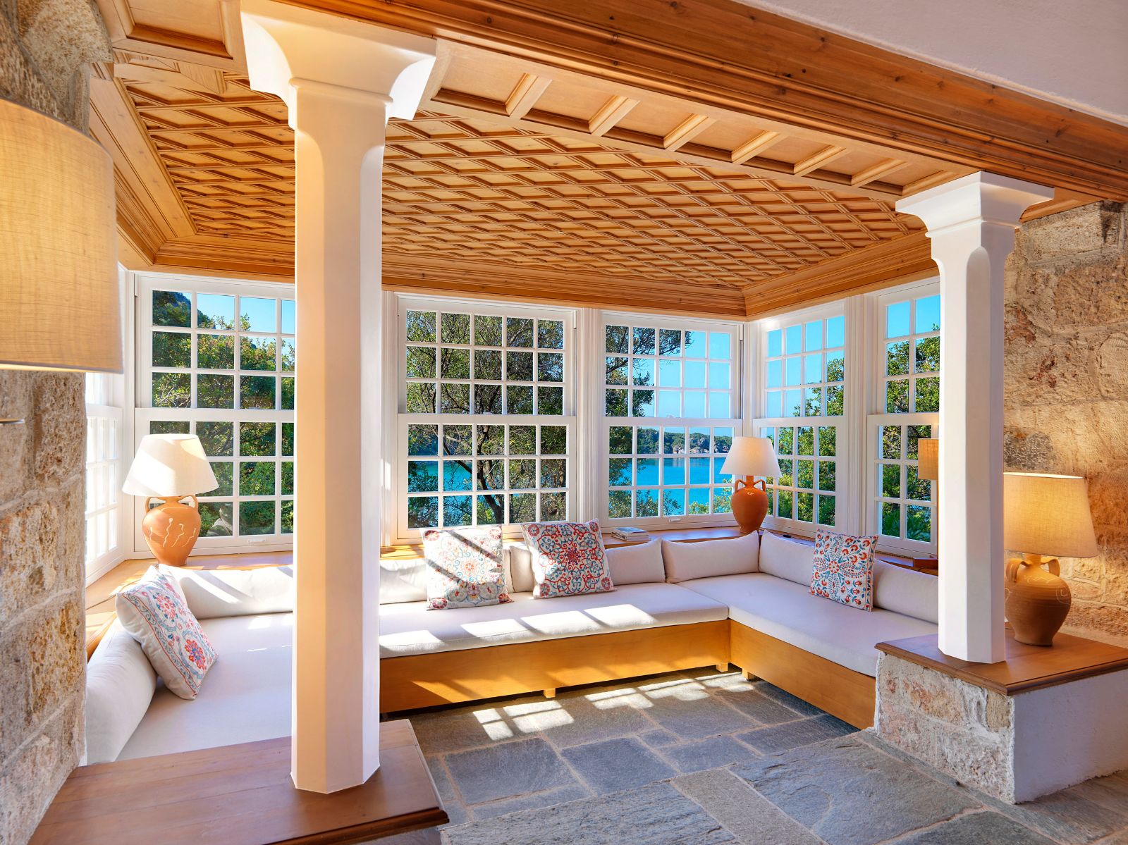 Window Seat at Villa Mani in the Peloponnese 