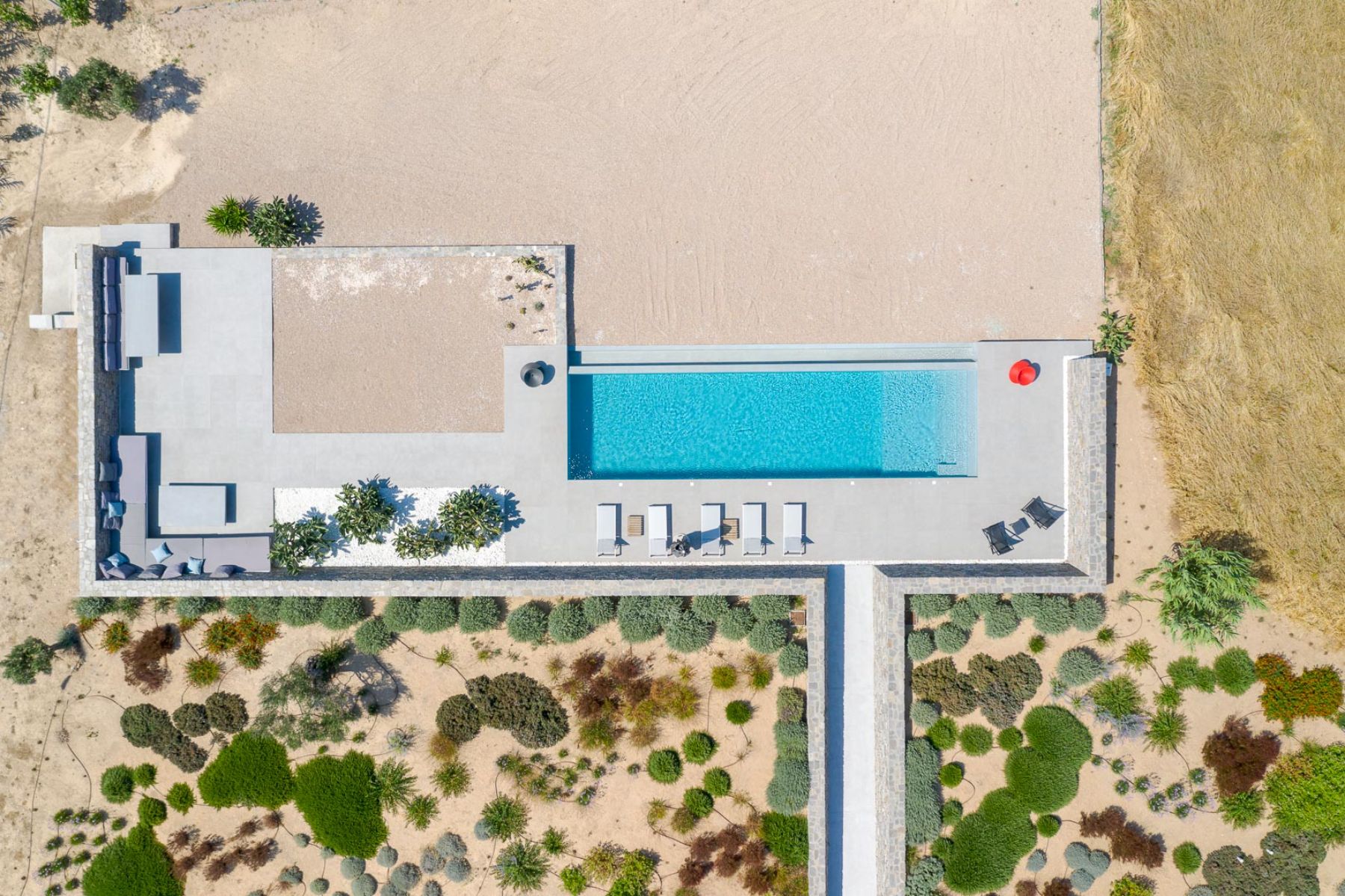 Aerial view of Villa Nisi, Paros