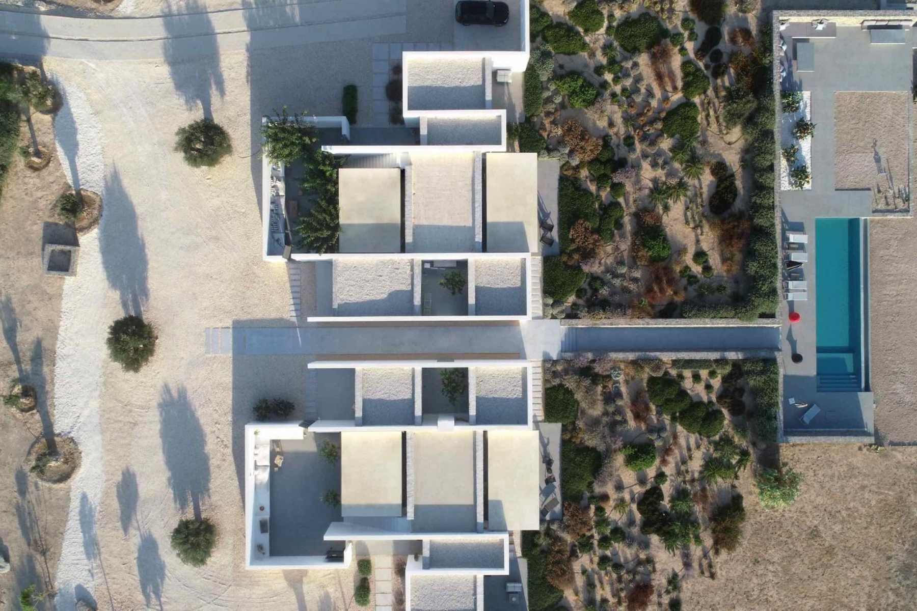 Aerial view of Villa Nisi, Paros