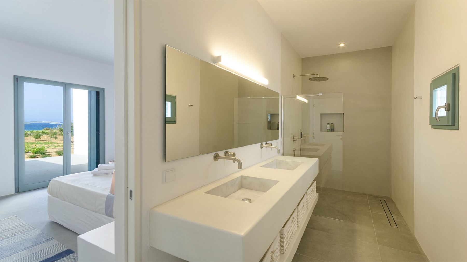 Bathroom at Villa Nisi, Paros