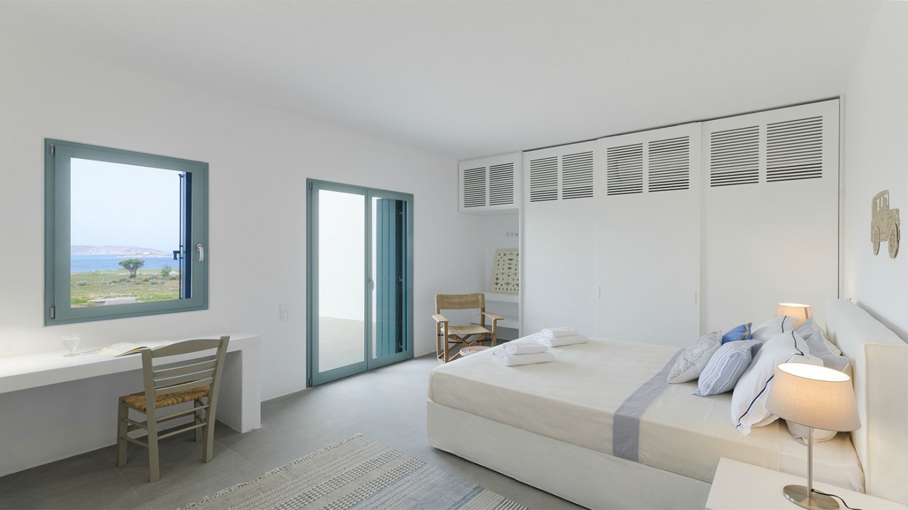 Bedroom at Villa Nisi, Paros