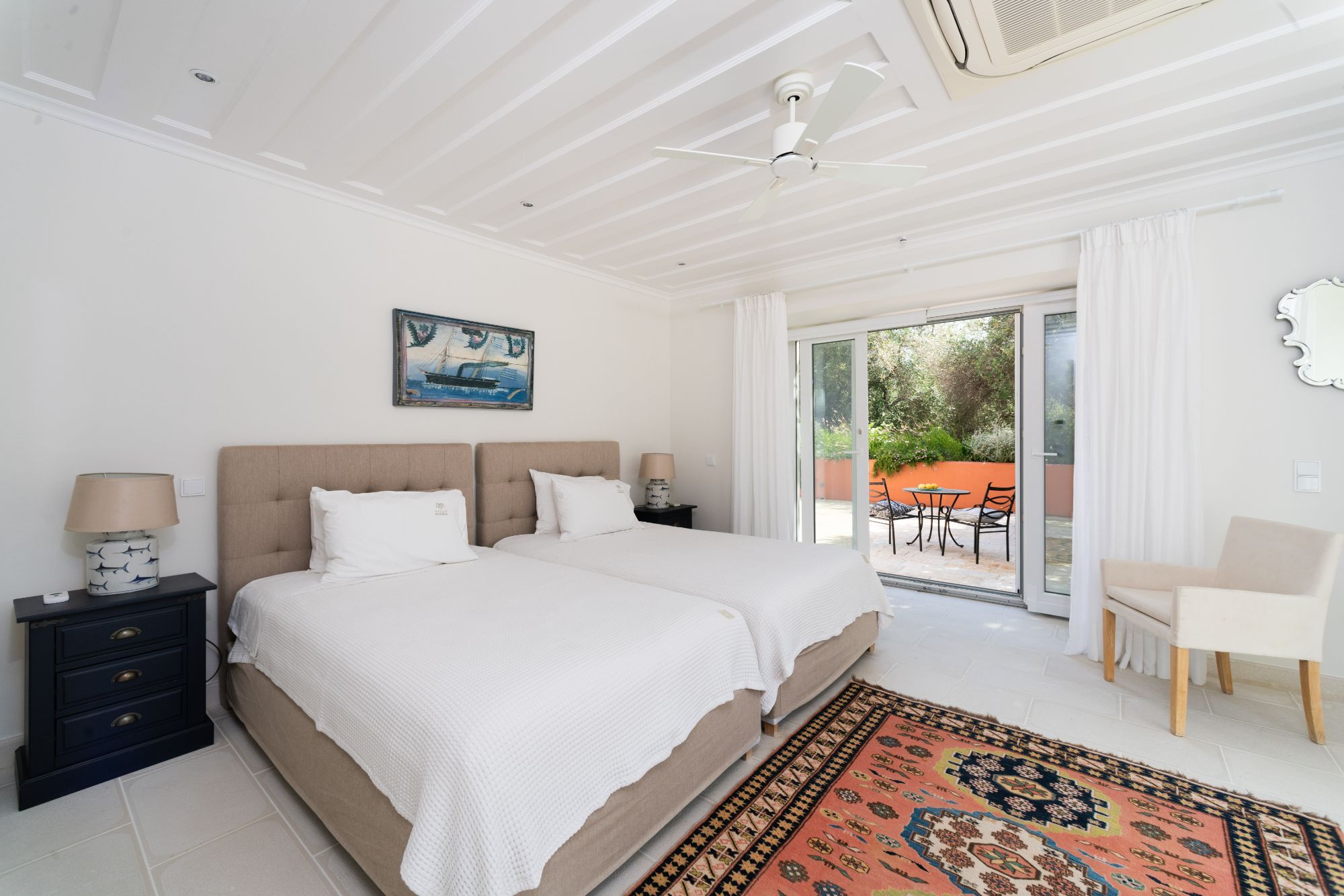 Twin bedroom at Villa Ophelia