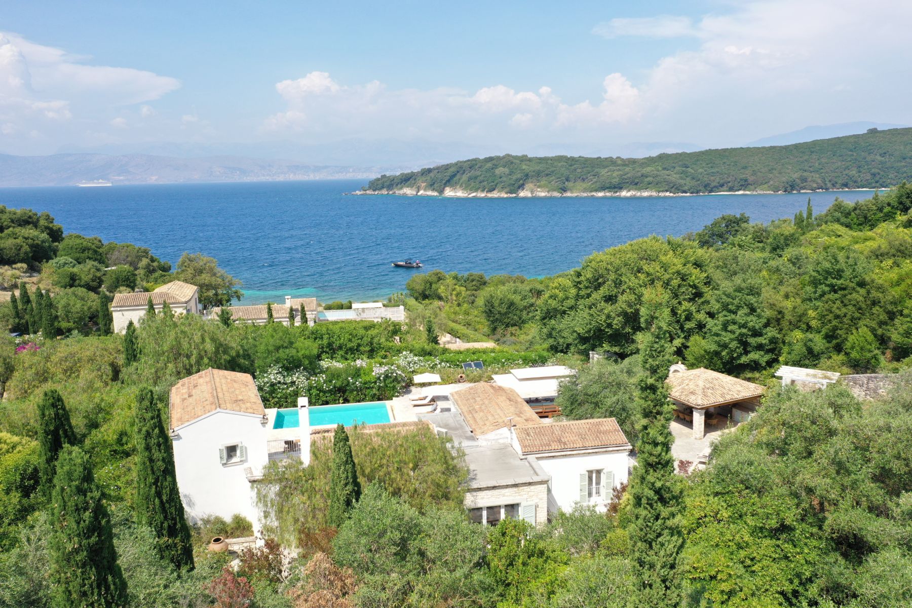 Aerial view of Villa Pashalia, Corfu