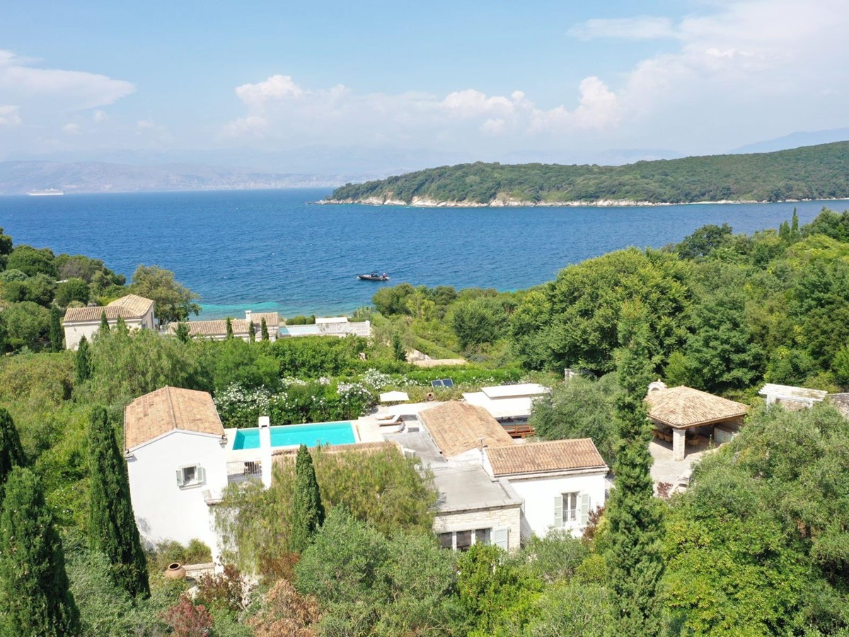 Aerial view of Villa Pashalia, Corfu