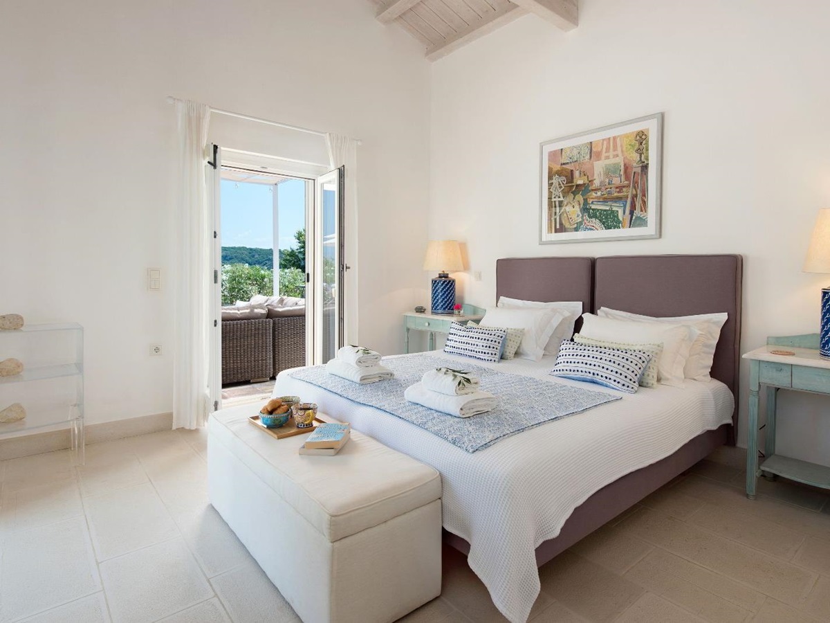 Bedroom 1 at Villa Pashalia in Corfu