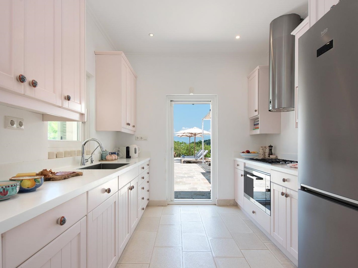 Kitchen at Villa Pashalia in Corfu