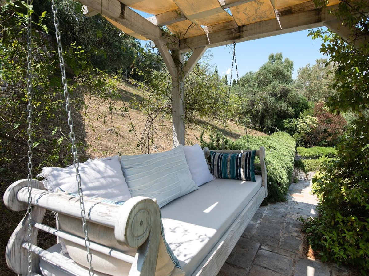 Outdoor Seat at Villa Pashalia in Corfu