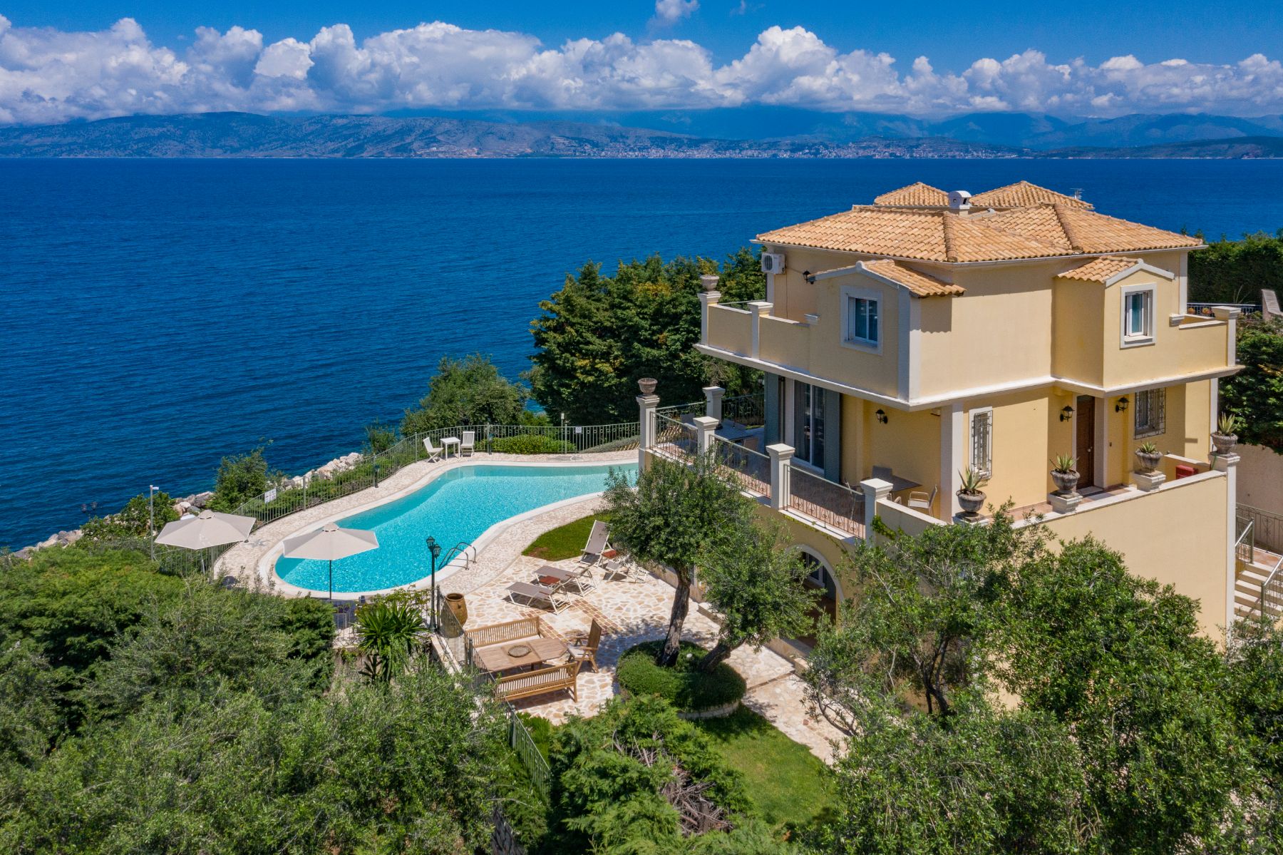Aerial view of Villa Petra, Corfu