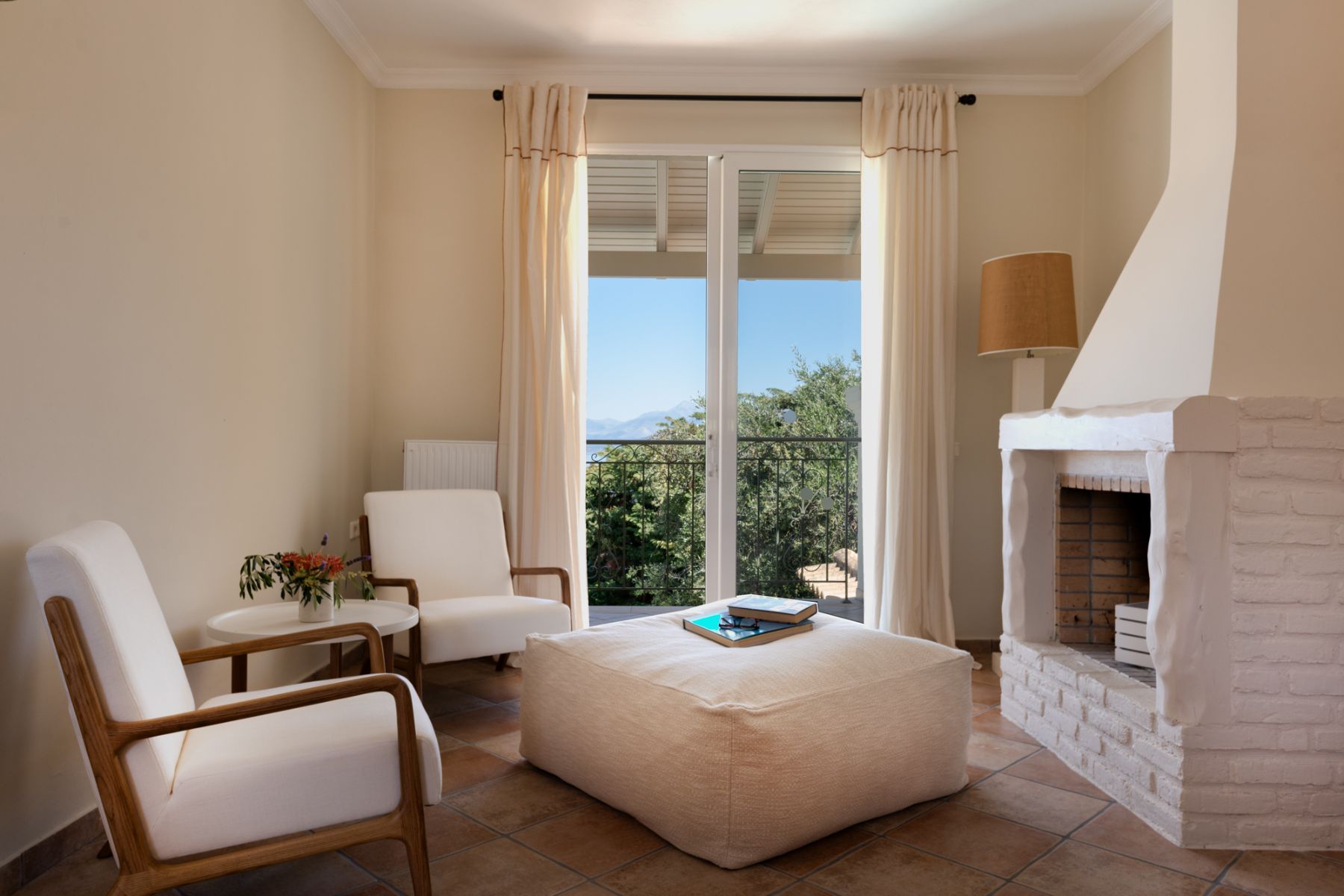 Living room at Villa Petra, Corfu