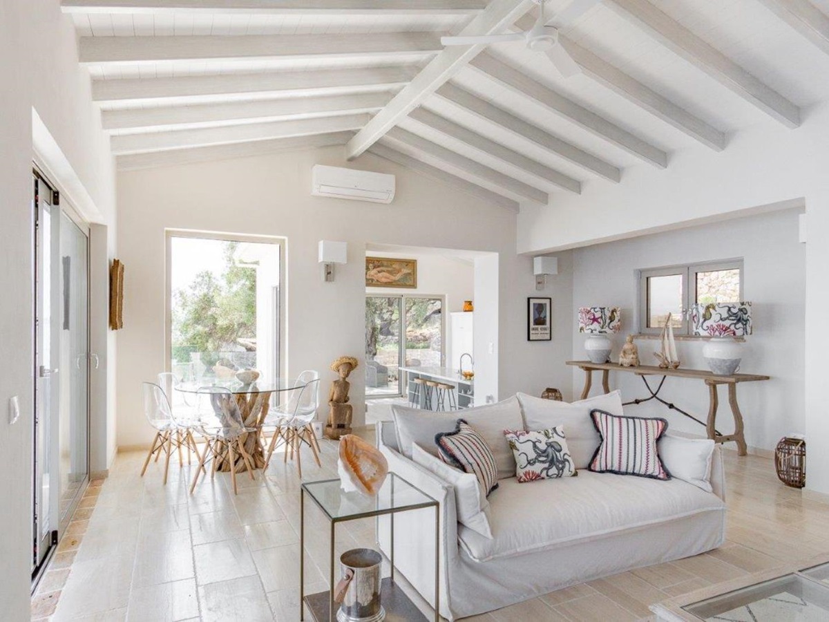 Living Room at Villa Pilos in Corfu