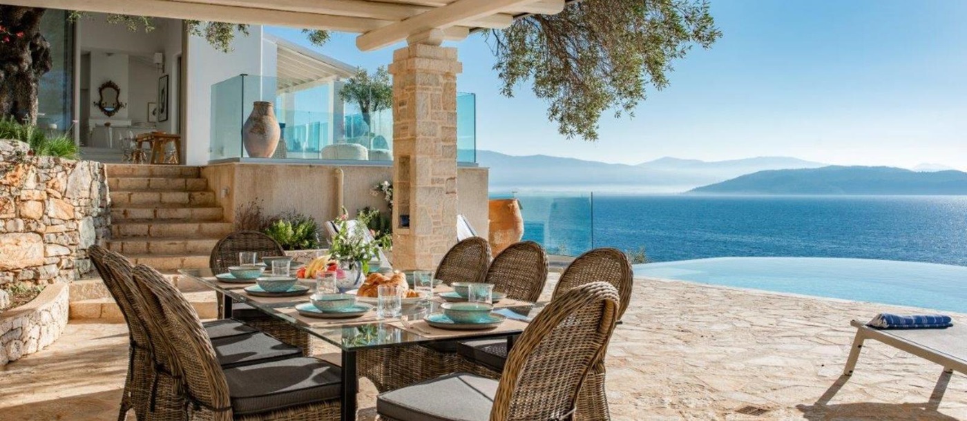 Outdoor Dining at Villa Pilos in Corfu