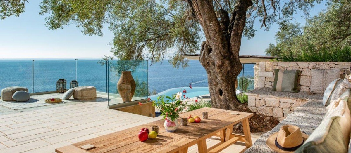 Outdoor Seating at Villa Pilos in Corfu