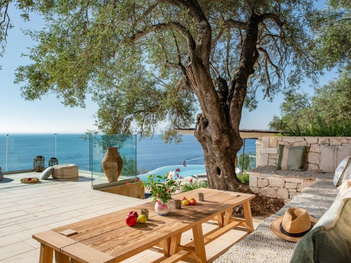 Outdoor Seating at Villa Pilos in Corfu