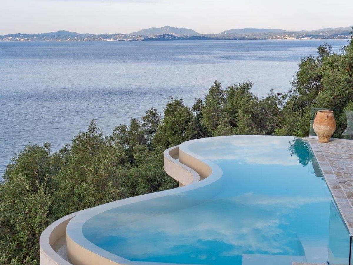 Pool View at Villa Pilos in Corfu