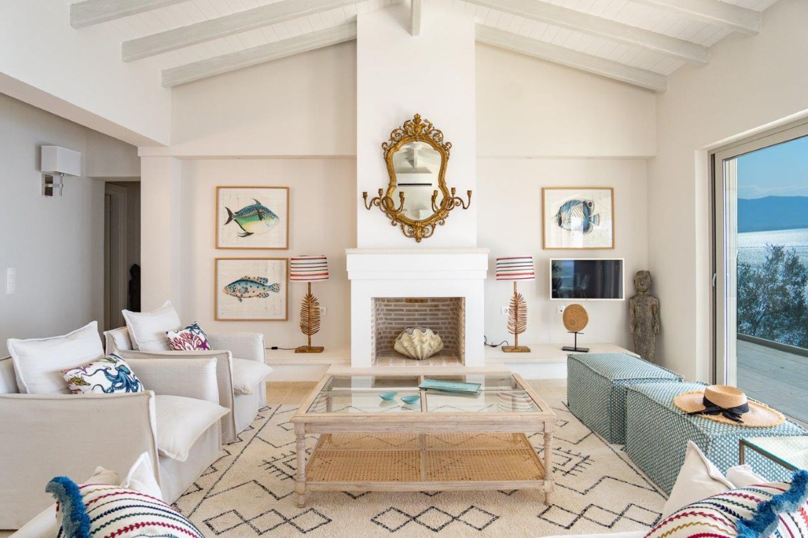 Sitting Room at Villa Pilos in Corfu