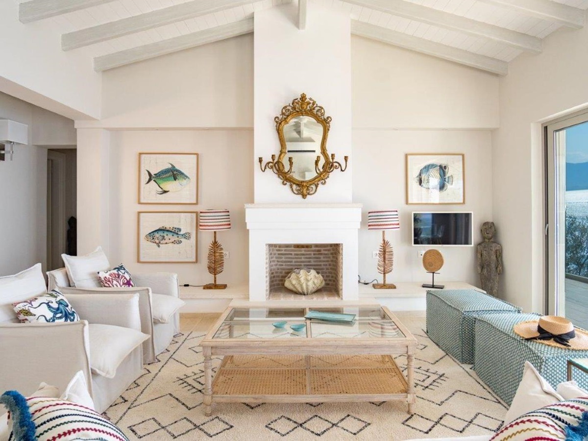 Sitting Room at Villa Pilos in Corfu