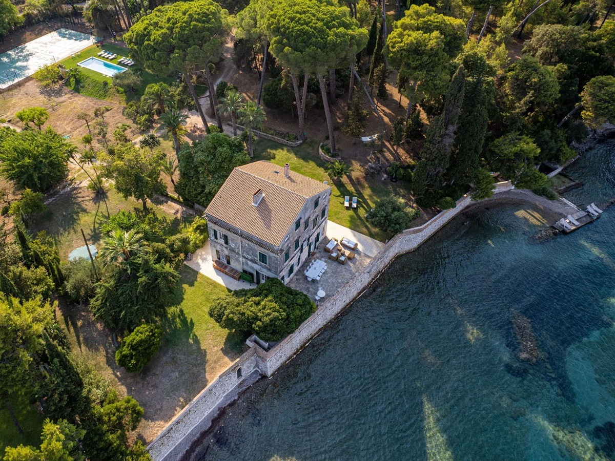 Aerial view of Villa Posillipo, Corfu