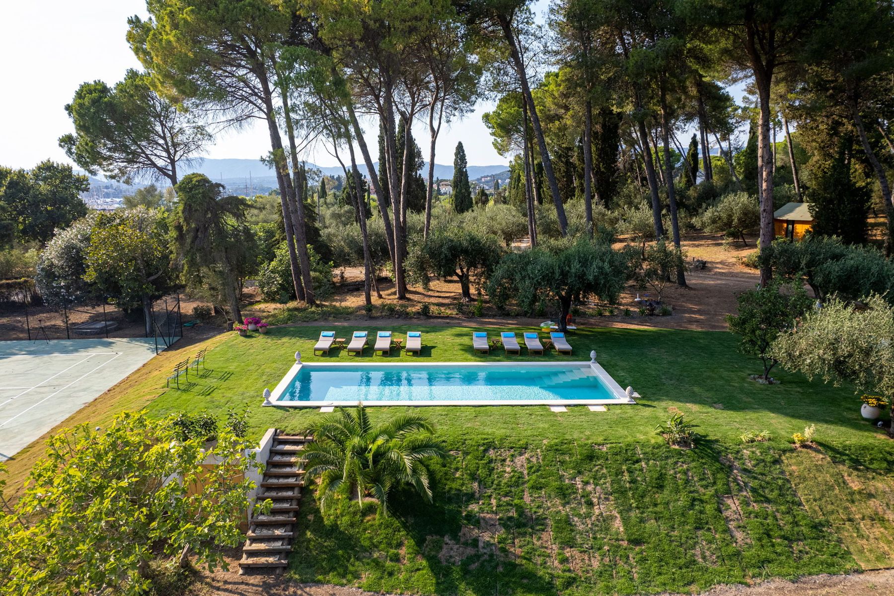 Pool and gardens at Villa Posillipo, Corfu