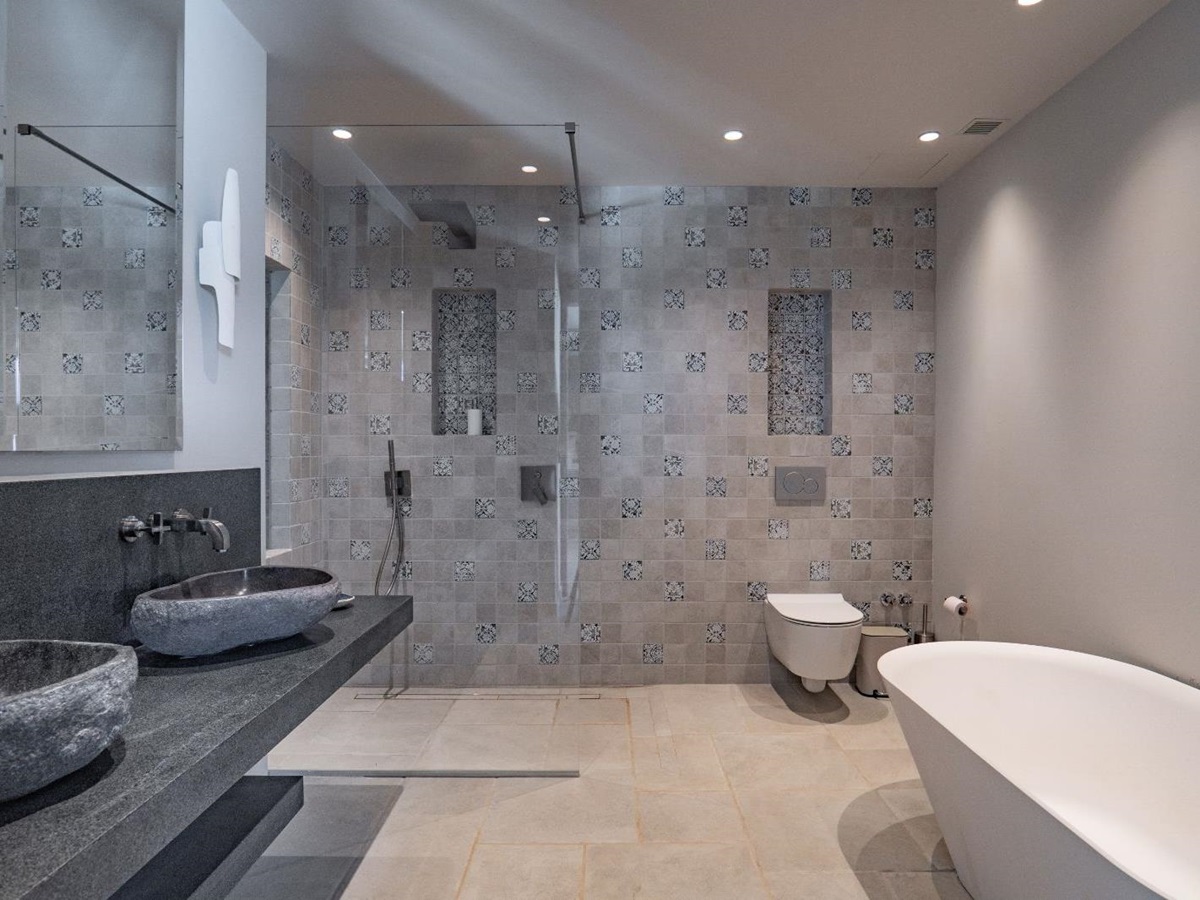 Bathroom at Villa Sofia in Corfu