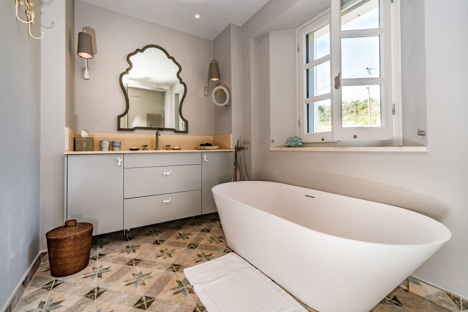 Bathroom at Villa Sofia in Corfu