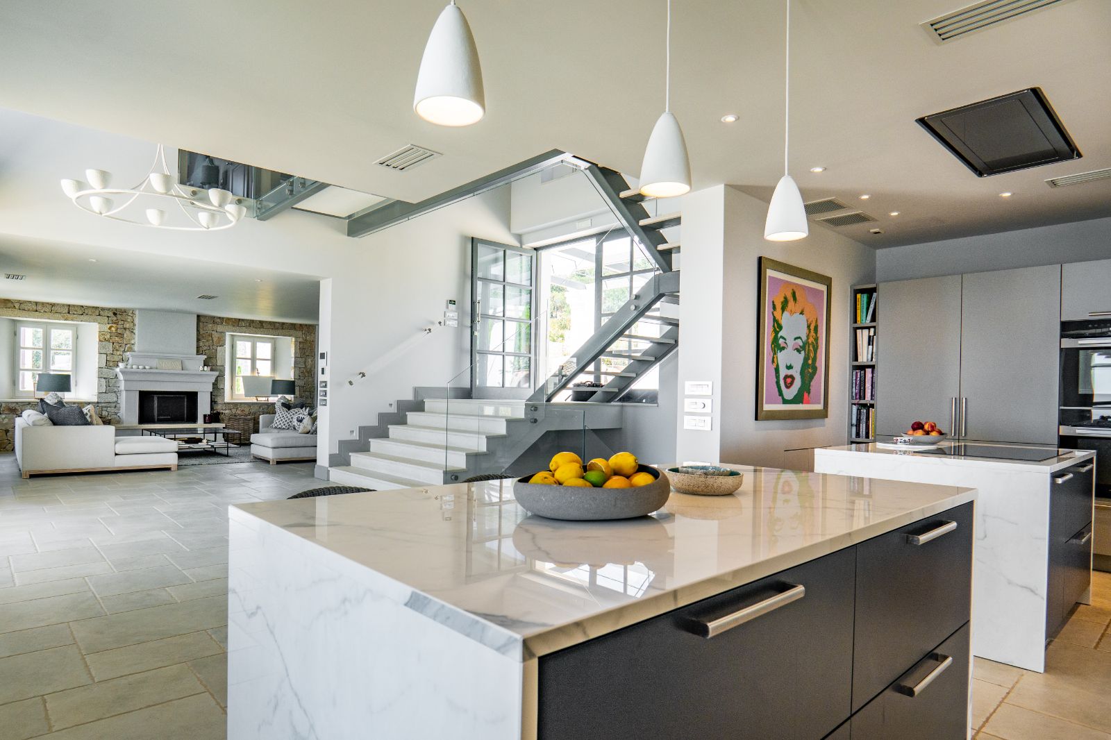 Kitchen Island at Villa Sofia in Corfu