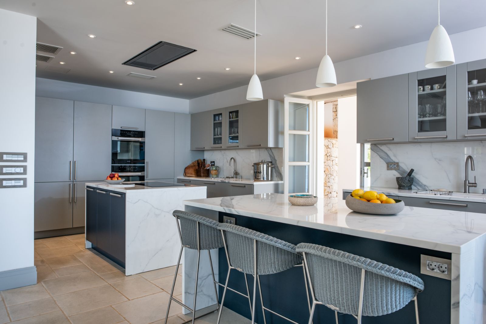 Kitchen at Villa Sofia in Corfu