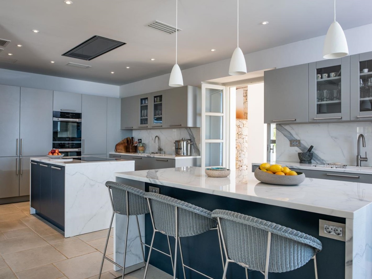 Kitchen at Villa Sofia in Corfu