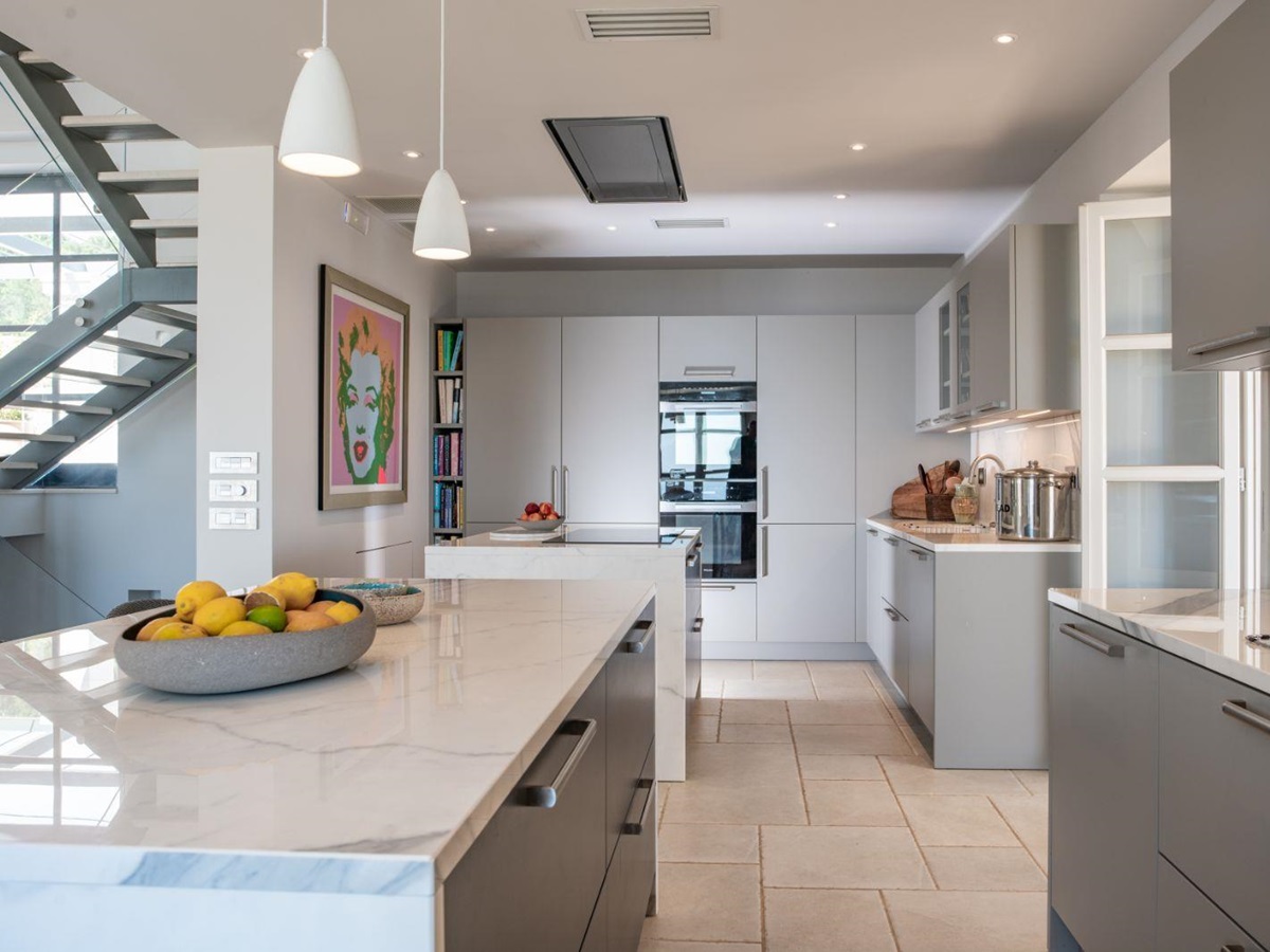 Kitchen at Villa Sofia in Corfu