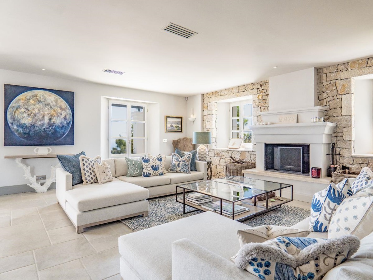 Living Room at Villa Sofia in Corfu