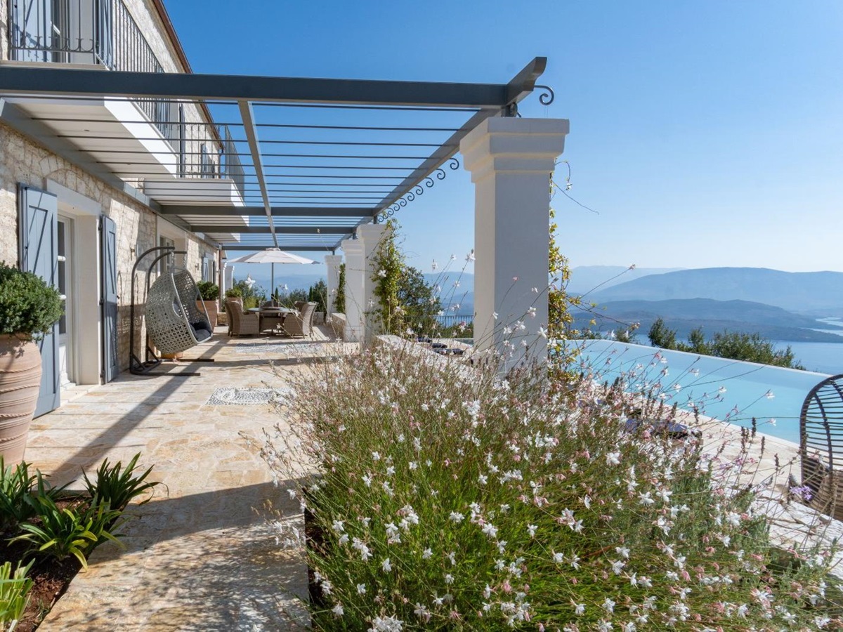 Terrace View at Villa Sofia in Corfu