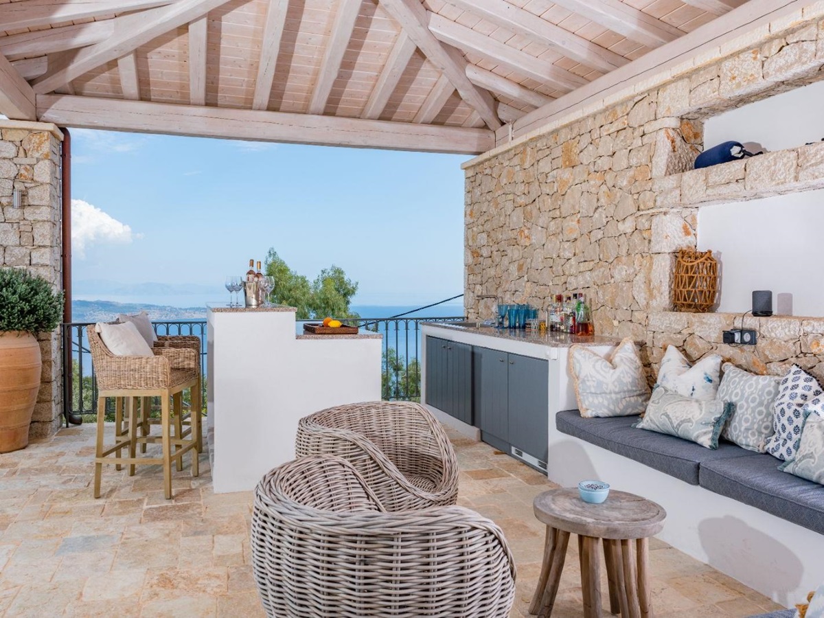 Terrace at Villa Sofia in Corfu