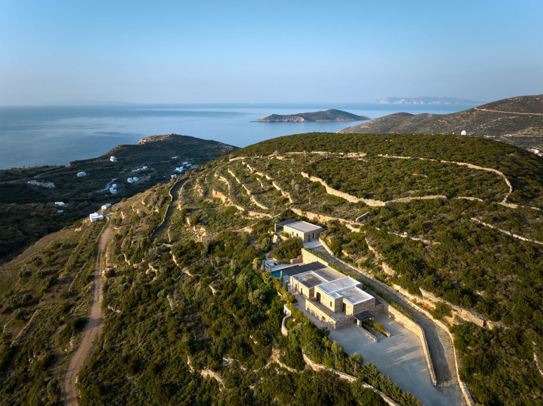Aerial view of Villa Thalia, Sifnos