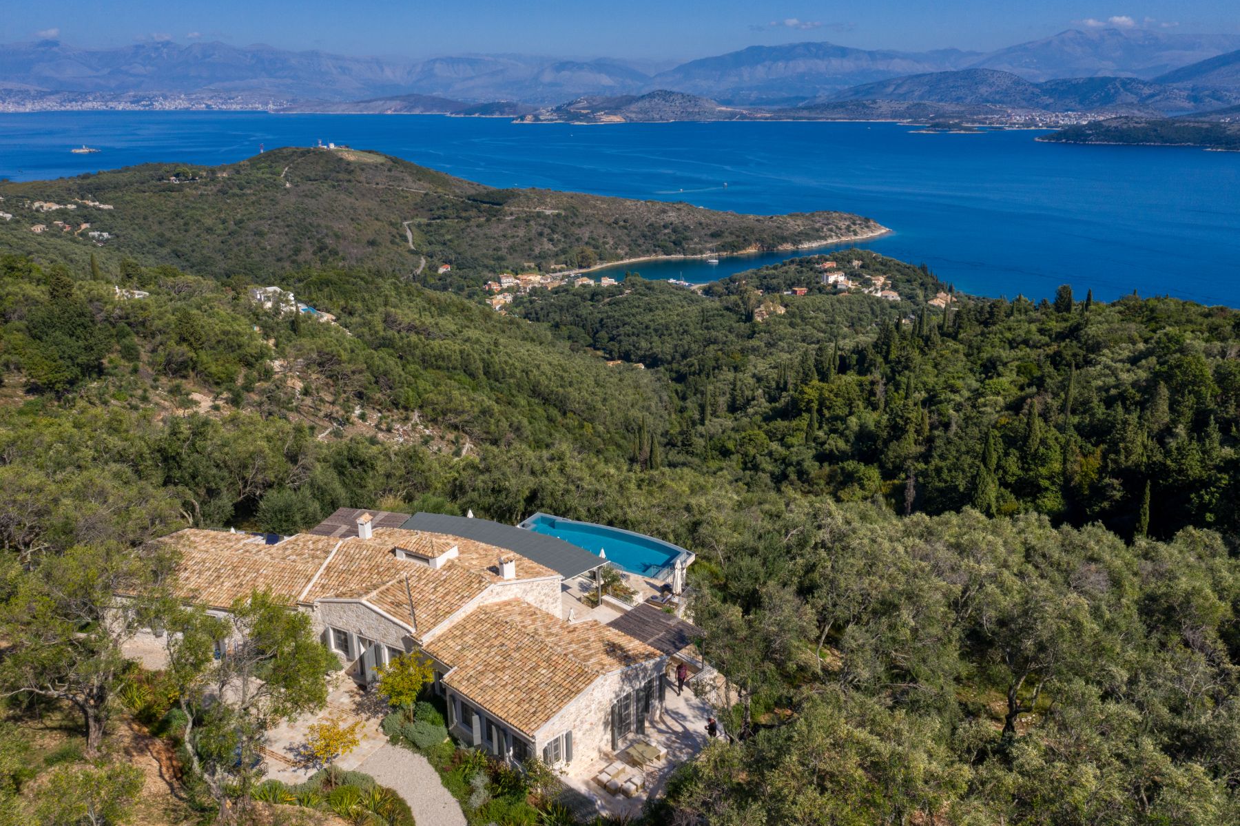 Aerial view of Villa Thea, Corfu